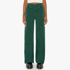 Femme Mother Jeans-- Jean The Ditcher Roller - Vert