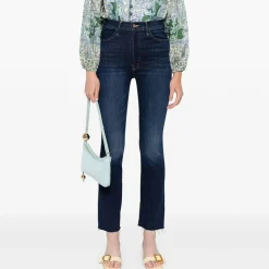 Femme Mother Jeans-- Jean évasé The Hustler Flood - Bleu