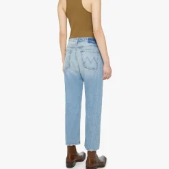 Femme Mother Jeans-- Jeans Ditcher Hover - Bleu