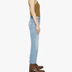 Femme Mother Jeans-- Jeans Ditcher Hover - Bleu