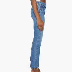 Femme Mother Jeans-- Jeans The Tomcat Ankle Fray - Bleu