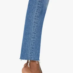 Femme Mother Jeans-- Jeans The Tomcat Ankle Fray - Bleu