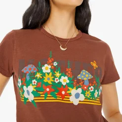 Femme Mother T-shirts-- T-shirt Lil Sinful - Marron