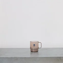 2160 BEAMS Tasses-Mug Transparent - Marron & Bleu