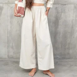 Femme MYSAYANG Pantalons-- Pantalon Emas Long - Crème