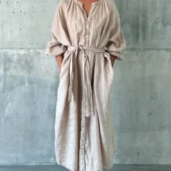 Femme MYSAYANG Robes-- Robe Bayu Long - Nut