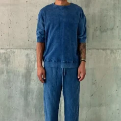 Homme MYSAYANG Sweats-- Sweat Teman - Indigo