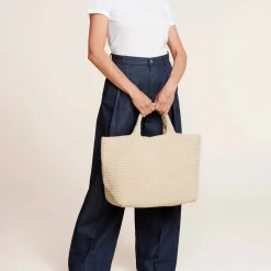 Femme NAGHEDI Sacs À Main-- Tote Large St Barths - Ecru