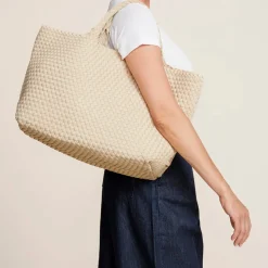 Femme NAGHEDI Sacs À Main-- Tote Large St Barths - Ecru