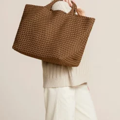 Femme NAGHEDI Sacs À Main-- Tote Large St Barths - Mink Bronze