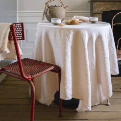 200 LINTEX Nappes-Nappe en lin lavé - Beige Rosé