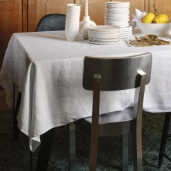 200 LINTEX Nappes-Nappe en lin lavé - Blanc Optique