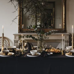 200 LINTEX Nappes-Nappe en lin lavé - Bleu Encre