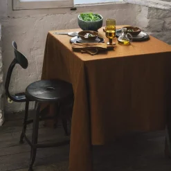 200 LINTEX Nappes-Nappe en lin lavé - Brique de Sienne