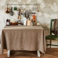 200 LINTEX Maison De Campagne|Nappes-Nappe en lin lavé - Brun Cha Iro