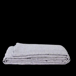 200 LINTEX L'esprit Merci|Nappes-Nappe en lin lavé - Carreaux Bleu Shibori