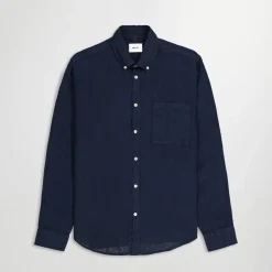 Homme NN07 Chemises-NN. 07 - Chemise Lin - Navy