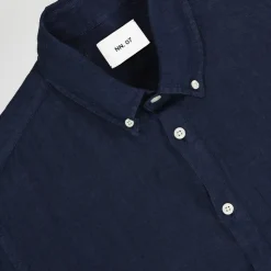 Homme NN07 Chemises-NN. 07 - Chemise Lin - Navy