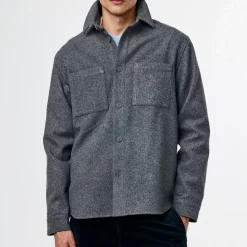 Femme NN07 Vestes-NN. 07 - Surchemise Laine Carter - Medium grey