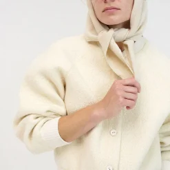 Femme Nothing Written Mailles-- Cardigan Alpaga - Ivoire