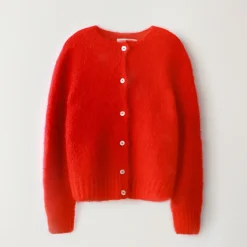 Femme Nothing Written Mailles-- Cardigan Alpaga - Rouge