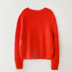 Femme Nothing Written Mailles-- Cardigan Alpaga - Rouge