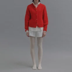 Femme Nothing Written Mailles-- Cardigan Alpaga - Rouge