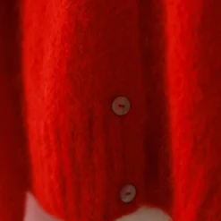 Femme Nothing Written Mailles-- Cardigan Alpaga - Rouge