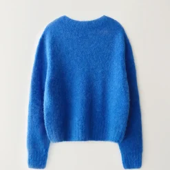 Femme Nothing Written Mailles-- Cardigan Alpaga - Bleu
