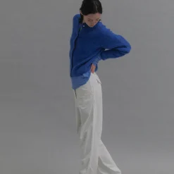 Femme Nothing Written Mailles-- Cardigan Alpaga - Bleu