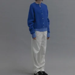 Femme Nothing Written Mailles-- Cardigan Alpaga - Bleu