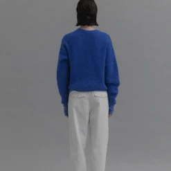 Femme Nothing Written Mailles-- Cardigan Alpaga - Bleu