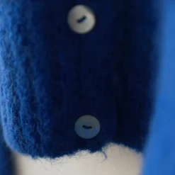 Femme Nothing Written Mailles-- Cardigan Alpaga - Bleu