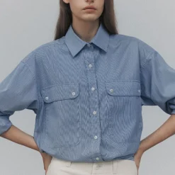 Femme Nothing Written Chemises-- Chemise rayé - Bleu