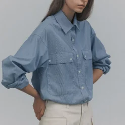 Femme Nothing Written Chemises-- Chemise rayé - Bleu