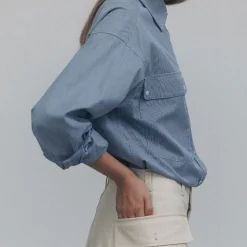 Femme Nothing Written Chemises-- Chemise rayé - Bleu