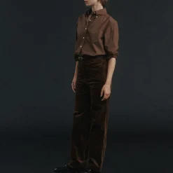 Femme Nothing Written Pantalons-- Pantalon velours - Marron