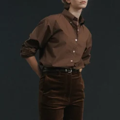 Femme Nothing Written Pantalons-- Pantalon velours - Marron