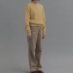 Femme Nothing Written Mailles-- Pull Alpaga - Jaune