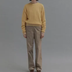 Femme Nothing Written Mailles-- Pull Alpaga - Jaune