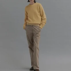 Femme Nothing Written Mailles-- Pull Alpaga - Jaune