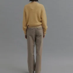 Femme Nothing Written Mailles-- Pull Alpaga - Jaune