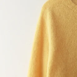 Femme Nothing Written Mailles-- Pull Alpaga - Jaune