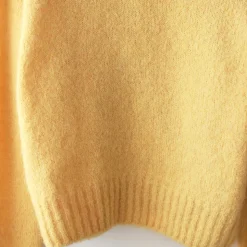 Femme Nothing Written Mailles-- Pull Alpaga - Jaune