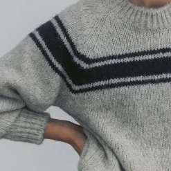 Femme Nothing Written Mailles-- Pull Ana - Gris