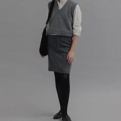 Femme Nothing Written Mailles-- Pull Auree - Gris