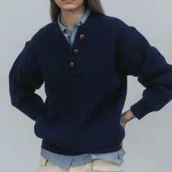 Femme Nothing Written L'esprit Merci|Mailles-- Pull Henri - Marine