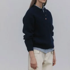 Femme Nothing Written L'esprit Merci|Mailles-- Pull Henri - Marine