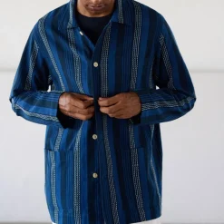 Homme Original Madras Trading Co Chemises-- Chemise N106 Stout Shirt - Bleu