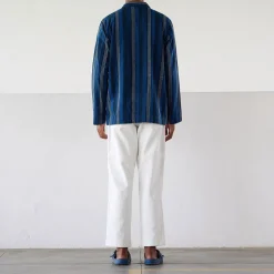 Homme Original Madras Trading Co Chemises-- Chemise N106 Stout Shirt - Bleu